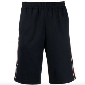 Gucci Side Stripe Track Shorts with Lyre in Black
